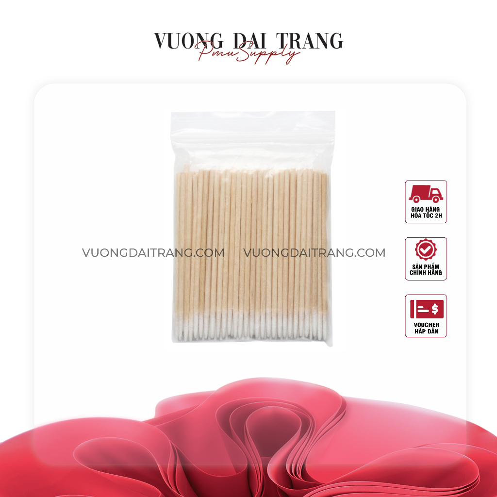 Tăm bông ngoáy tai thân gỗ Hanna