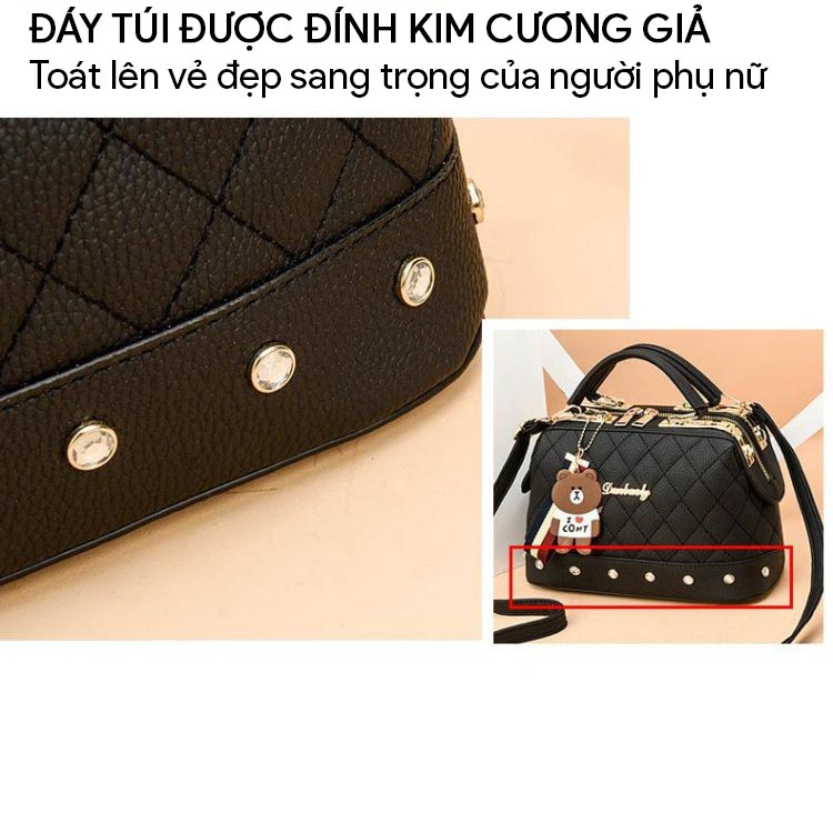 Túi xách trung niên đi tiệc túi xách nữ tặng mẹ hình hộp mini sang trọng M10