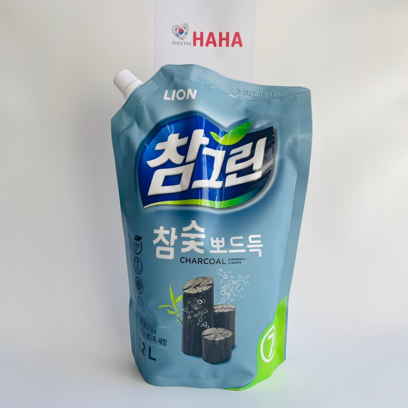 Nước rửa chén bát hàn quốc chiết xuất Than Cây Thông Hoạt Tính CJ LION CHARCOAL DISHWASHING LIQUID