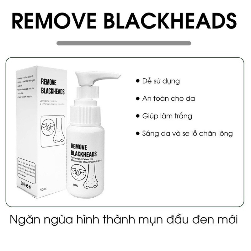 Ủ mụn Remove Blackheads làm sạch sợi bã nhờn, mụn đầu đen, se khít lỗ chân lông 50ml