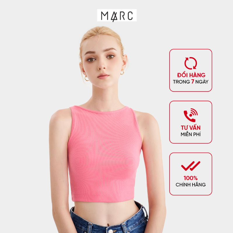 Áo thun croptop nữ MARC FASHION 3 lỗ cổ thuyền FALH061722