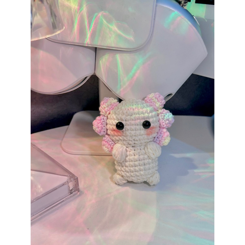 Axolotl len,móc khoá len kì nhông len handmadebyQuin