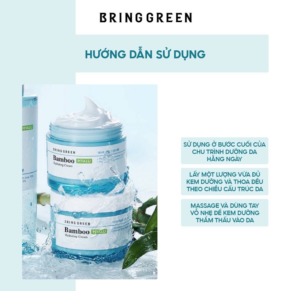 Kem Dưỡng Ẩm BRING GREEN Bamboo Hyalu Hydrating Cream 100ml
