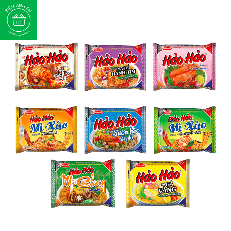 Thùng 30 gói mì Hảo Hảo các loại