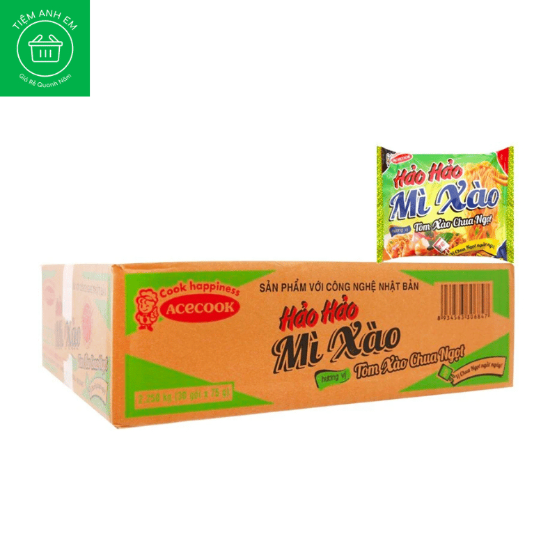 Thùng 30 gói mì Hảo Hảo các loại