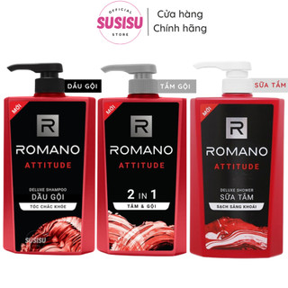 Tắm gội romano attitude/ classic 2in1 650g / sữa tắm gội nam thơm lâu 180g