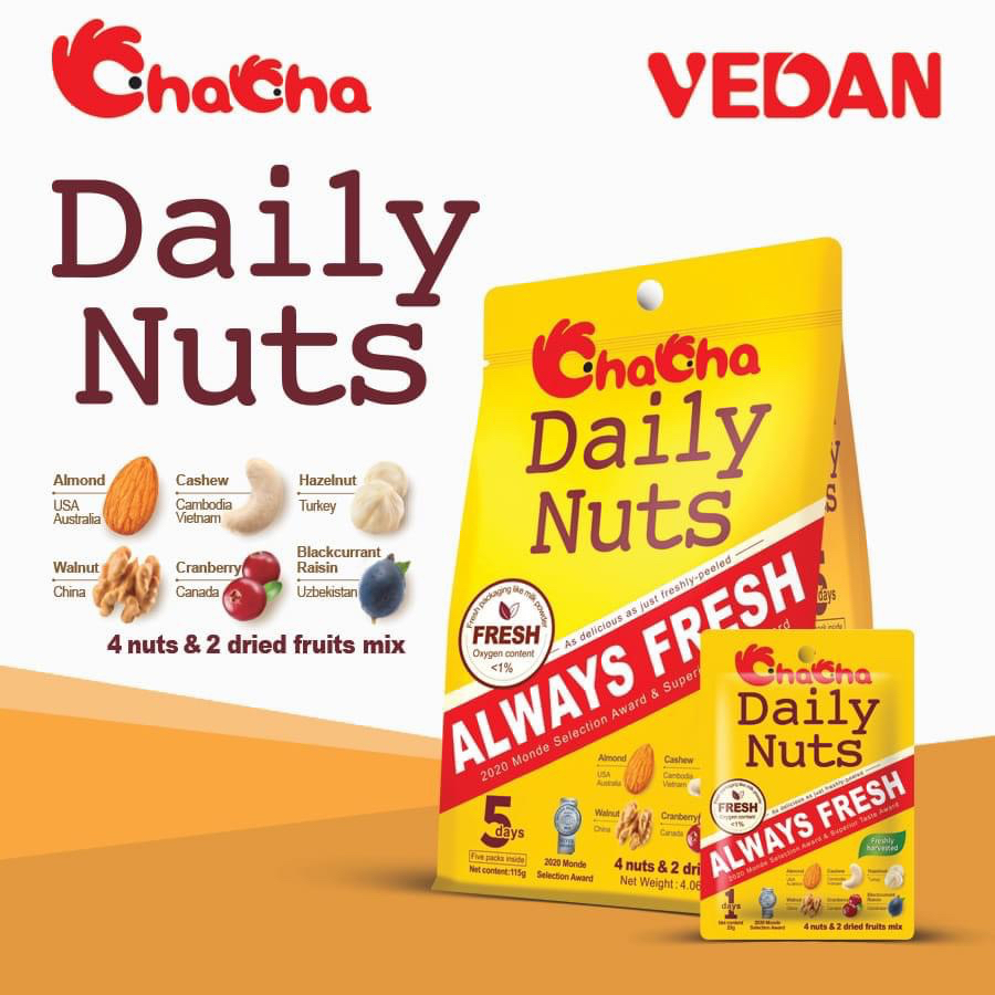 Hạt Và Trái Cây CHACHA DAILY NUTS 115g