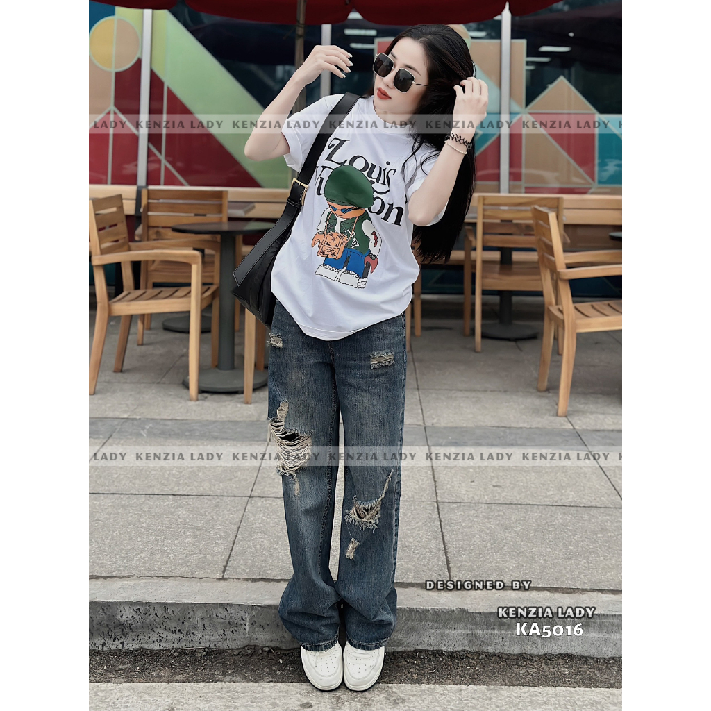 Áo Thun Nữ siêu cấp Form chuẩn Kenzia Lady- Áo Phông Cổ Tròn Tay Ngắn  Basic Cotton 100%  - KA5016