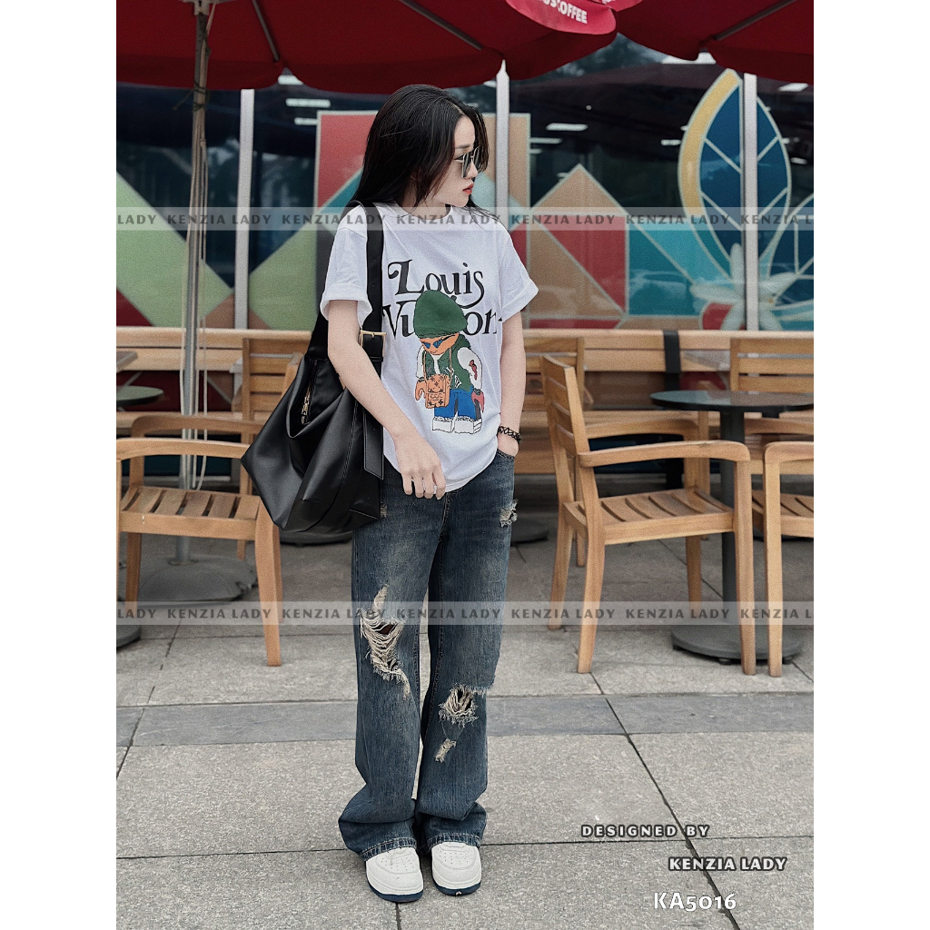 Áo Thun Nữ siêu cấp Form chuẩn Kenzia Lady- Áo Phông Cổ Tròn Tay Ngắn  Basic Cotton 100%  - KA5016