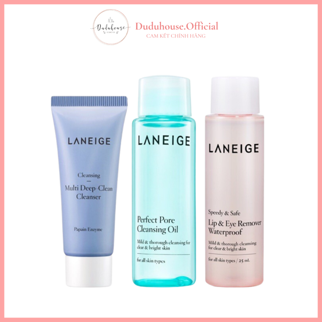 Bộ Set Laneige New Cleansing Trial Kit Làm sạch da Minisize