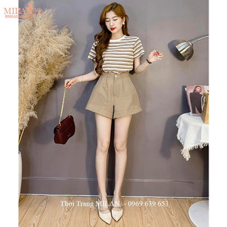 Quần short kaki gập gấu mã 82