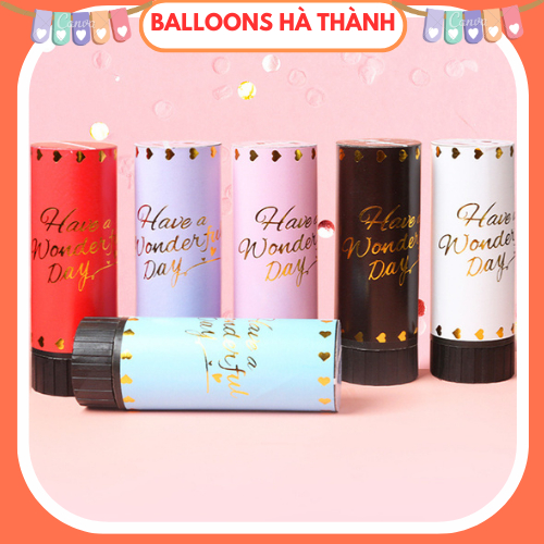 Pháo giấy kim tuyến mini trang trí sinh nhật sự kiện đám cưới.