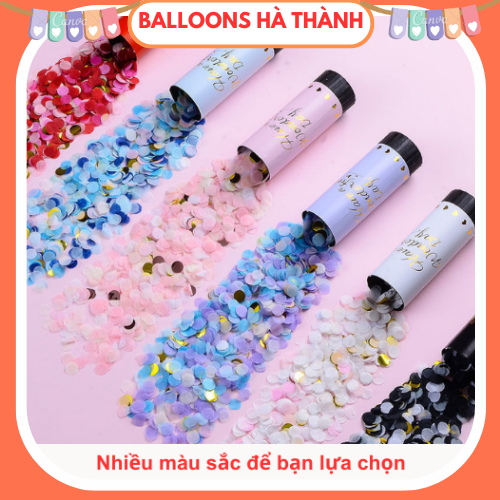 Pháo giấy kim tuyến mini trang trí sinh nhật sự kiện đám cưới.