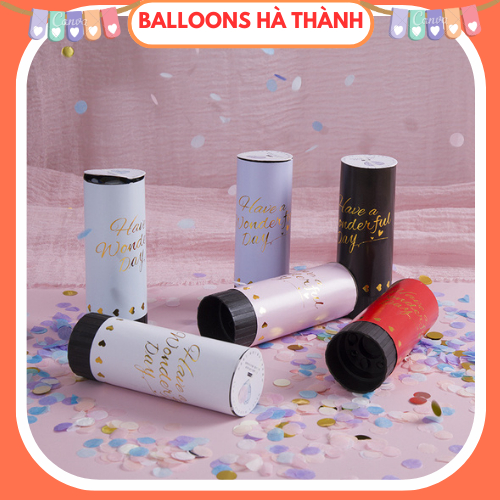 Pháo giấy kim tuyến mini trang trí sinh nhật sự kiện đám cưới.