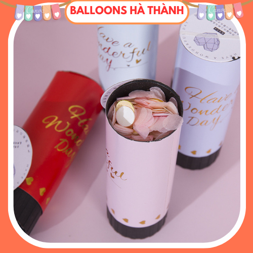 Pháo giấy kim tuyến mini trang trí sinh nhật sự kiện đám cưới.