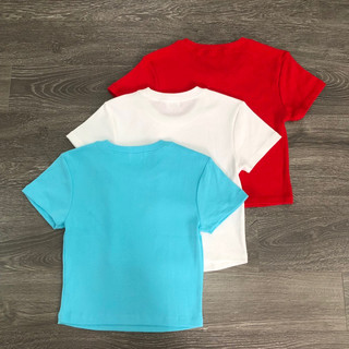 Áo thun gân basic cổ tròn