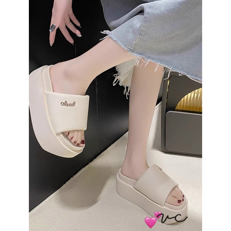 Dép da C đế cao xuồng