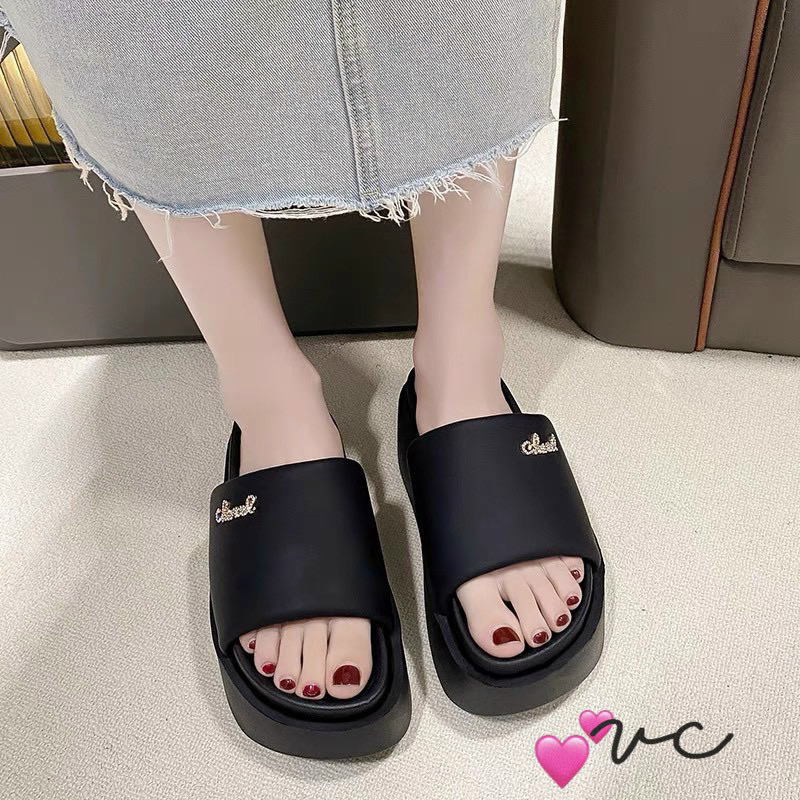 Dép da C đế cao xuồng