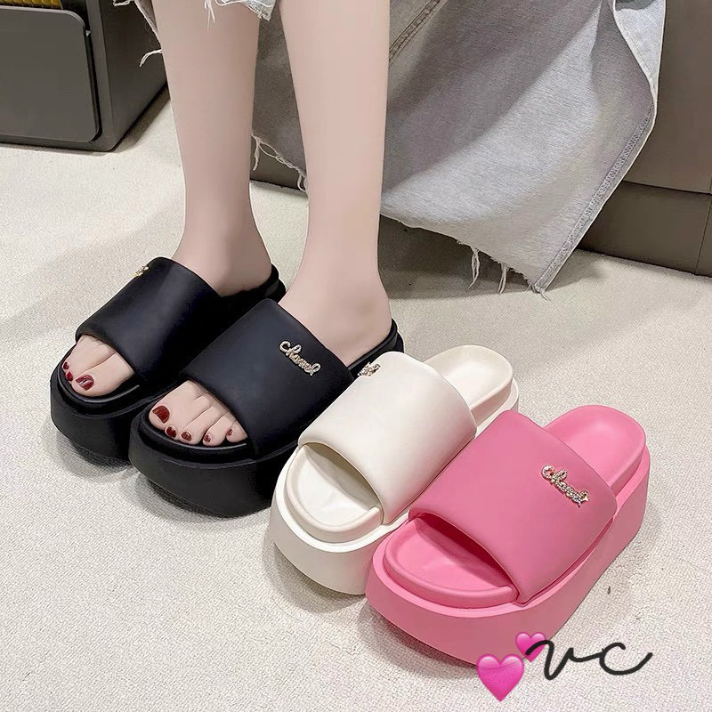 Dép da C đế cao xuồng