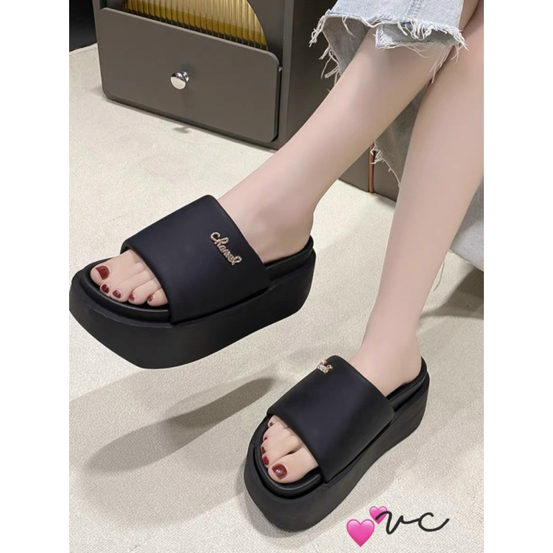 Dép da C đế cao xuồng