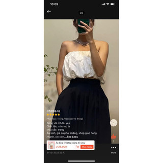 Áo ống croptop bí phồng