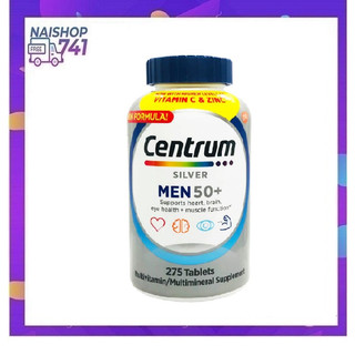 [MẪU MỚI TEM BẠC DATE 24] Centrum Silver Men 50+ bổ sung Vitamin và khoáng chất nam giới trên 50 tuổi (Chai 275 viên)