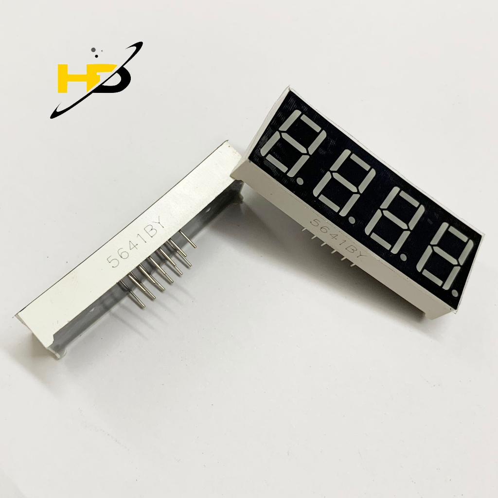 Led 7 Đoạn 0.56 Inch 4 Số Anot Chung Ánh Sáng Màu Vàng