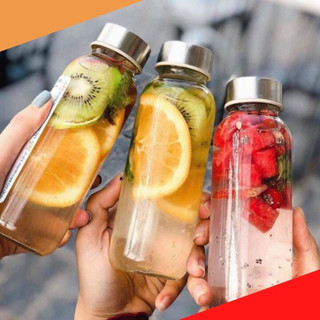 Chai đựng nước thủy tinh nắp có dây xách 300ml 500ml đựng sữa hạt caphe nước ép trái cây