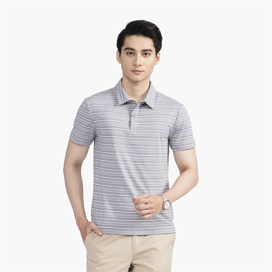Áo polo nam Aristino  lịch lãm form ôm  co  giãn nhẹ APS094S2