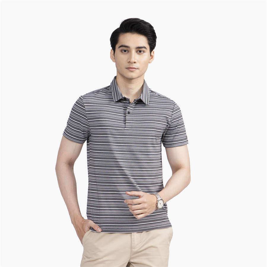 Áo polo nam Aristino  lịch lãm form ôm  co  giãn nhẹ APS094S2