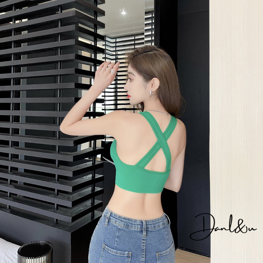 Áo Bra Nữ Hở Lưng Thiết Kế Dây Đan Chéo Sexy Gân Tăm Siêu Hot DAN L&U 4836