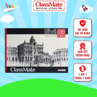 Vở vẽ a3 dán gáy classmate sổ phác thảo, sketch book 20 trang, 120gsm, giấy vẽ chuyên dụng nhập khẩu cl-db213