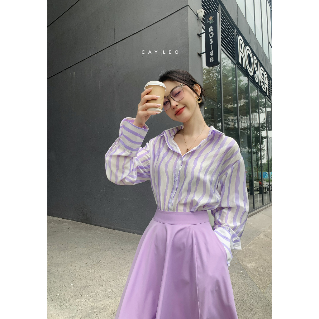 Áo sơ mi đũi sọc Cây Leo Design dễ phối đồ Min6315 Min6316