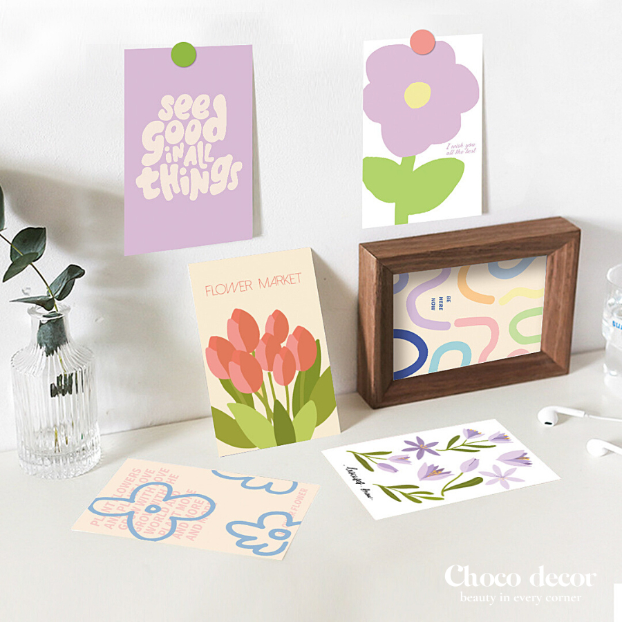 30 tấm tranh trang trí Love yourself, postcard decor phòng ngủ, phụ kiện chụp ảnh