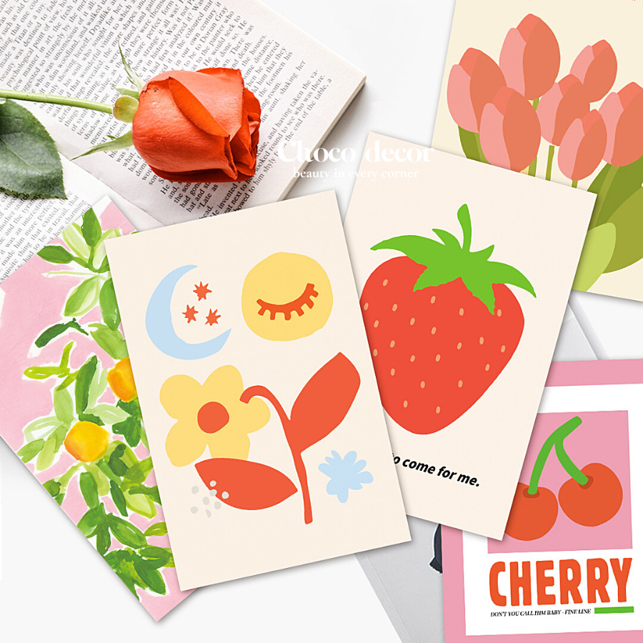 30 tấm tranh trang trí Love yourself, postcard decor phòng ngủ, phụ kiện chụp ảnh