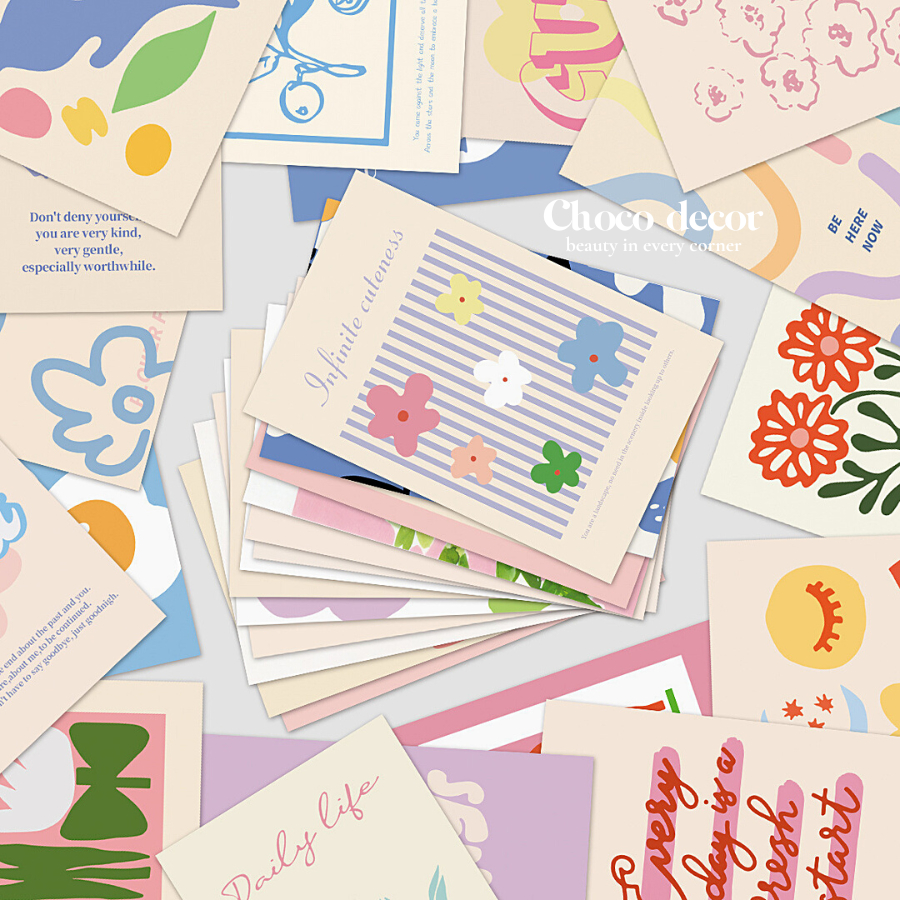 30 tấm tranh trang trí Love yourself, postcard decor phòng ngủ, phụ kiện chụp ảnh