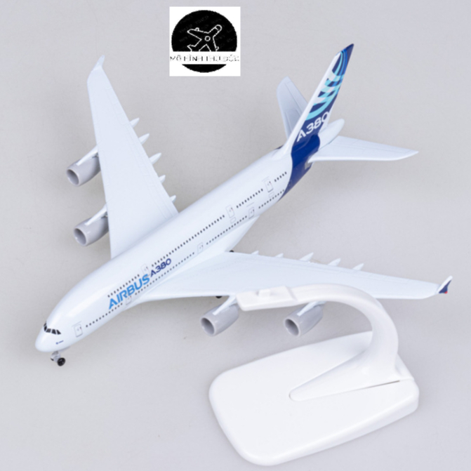 Mô Hình Máy Bay A380 Hãng Airbus - Mô Hình Kim Loại Cao Cấp Có Bánh Xe Đúc Khuôn Tỉ Lệ 1/400