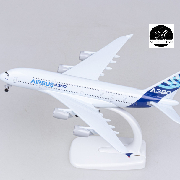 Mô Hình Máy Bay A380 Hãng Airbus - Mô Hình Kim Loại Cao Cấp Có Bánh Xe Đúc Khuôn Tỉ Lệ 1/400