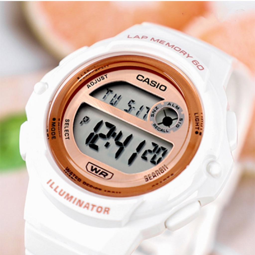 Đồng hồ Casio nữ LWS-1200H-7A2VDF dây cao su chính hãng