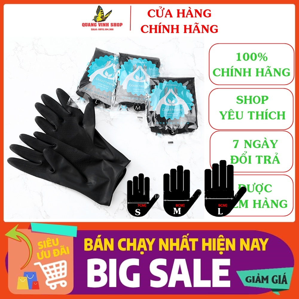 Cặp bao tay cao su làm hóa chất uốn duỗi nhuộm ( hàng loại dày dùng nhiều lần)