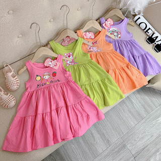 Váy coton sát nách bé gái từ 8 - 28kg