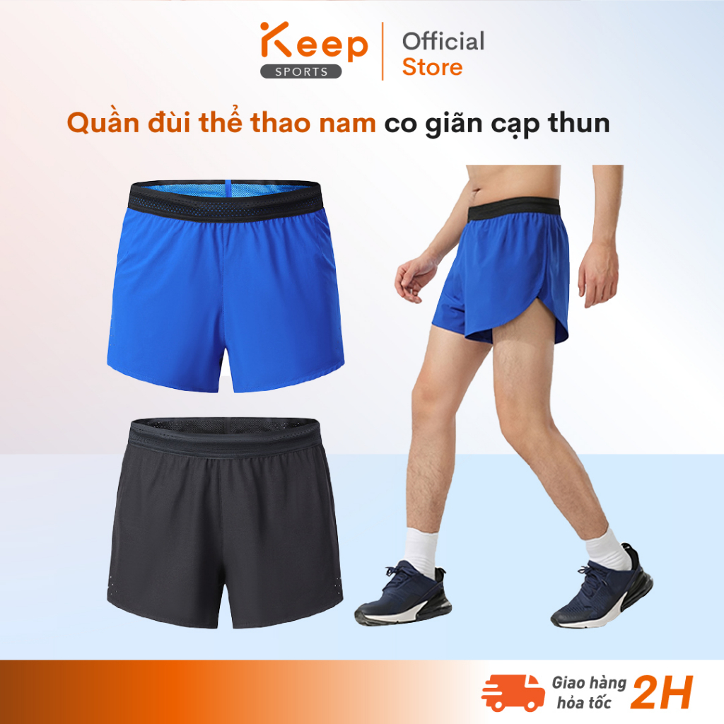 Quần Đùi Short Thể Thao Ngắn Lưng lưới Tập Gym Nam nữ Keepsports Phù Hợp Chạy Bộ - MD656
