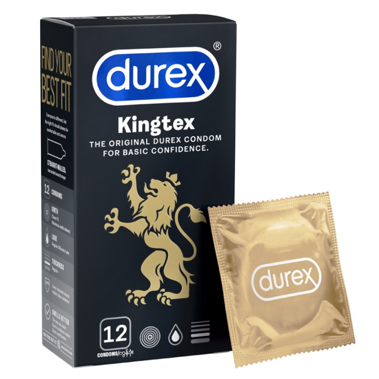 Bao Cao Su BCS Durex Kingtex 0.04 x 49mm ôm sát bền bỉ gấp đôi bôi trơn chính hãng DKSH phân phối