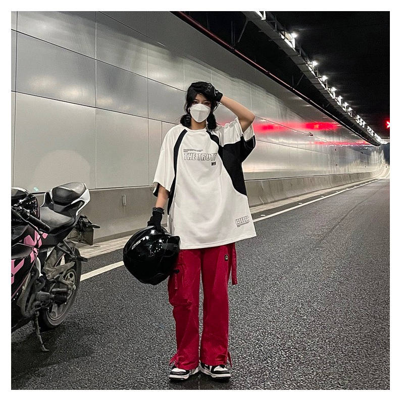 Áo Thun Blockcore ATHANOR form rộng tay lỡ cotton thoáng mát 100% mẫu TRUTH