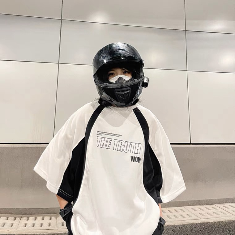 Áo Thun Blockcore ATHANOR form rộng tay lỡ cotton thoáng mát 100% mẫu TRUTH