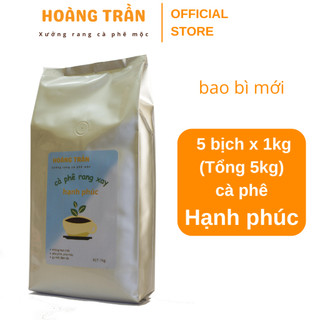 5kg Cà Phê Nguyên Chất Rang Mộc – Hạnh Phúc - [1kg/bịch]