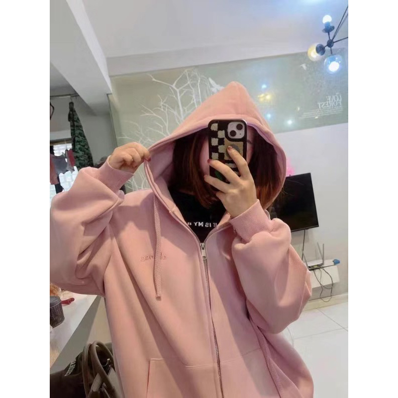 Áo khoác mỏng nhẹ hoodie khoá zip hàng QC new 2023