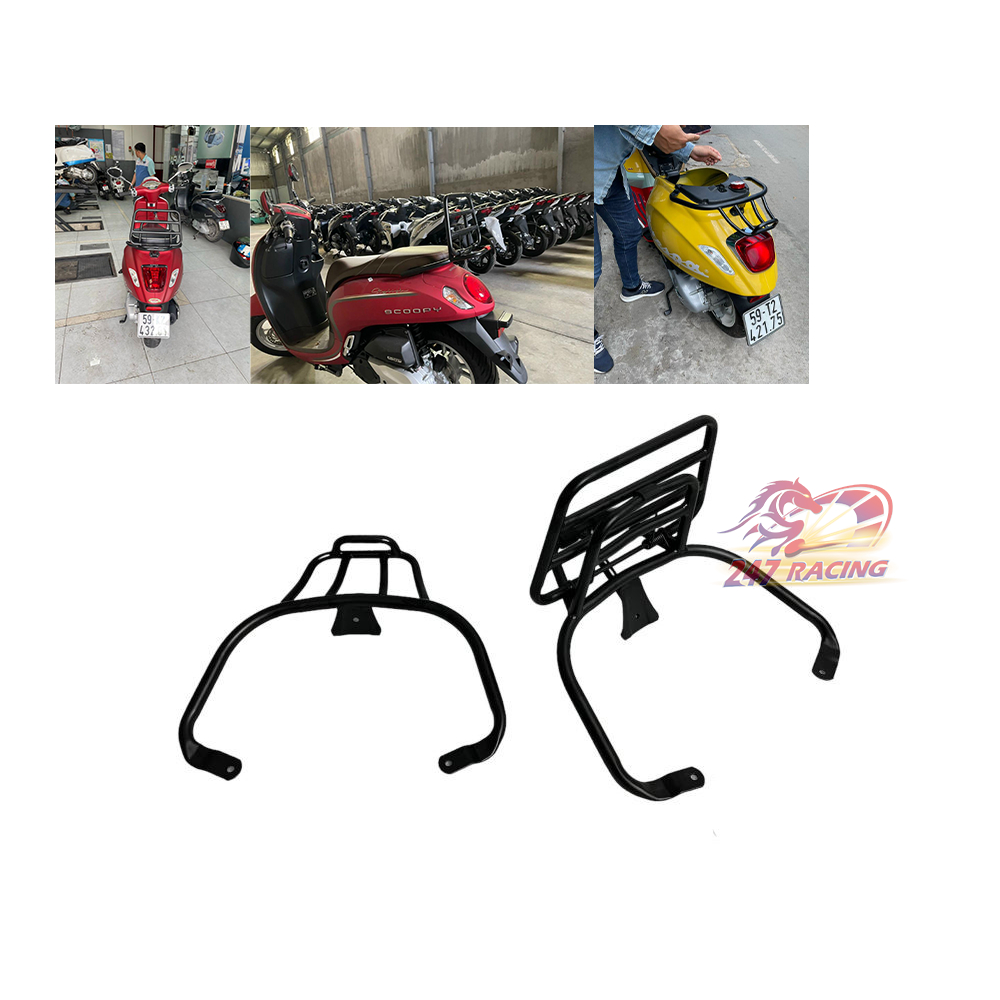 BAGA CẢNG Sau Sơn Tĩnh Điện gắn xe máy Vespa Scoopy Sprint Primavera hàng chất lượng Cứng Cáp Đẹp