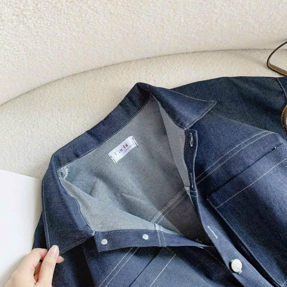 JUMP jeans cổ sơ mi nữ NÀNG CLOSET