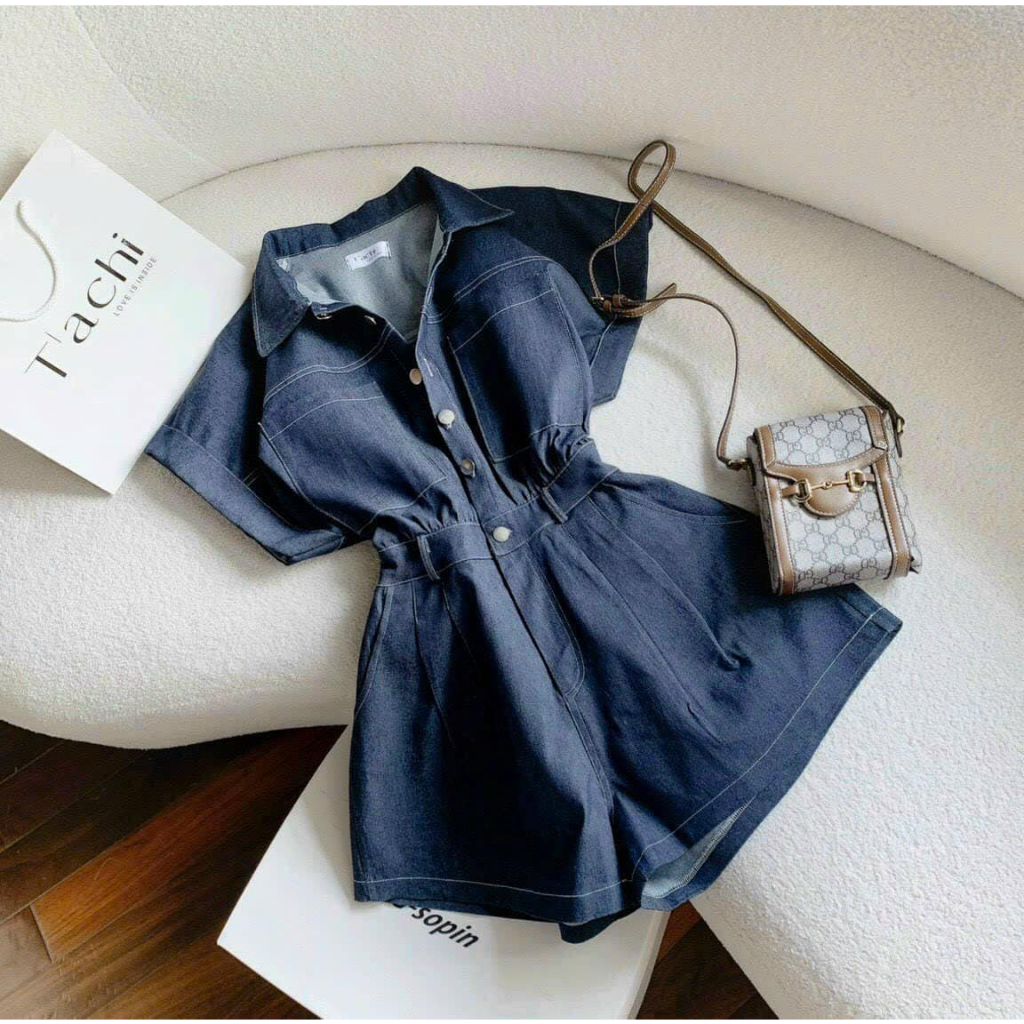 JUMP jeans cổ sơ mi nữ NÀNG CLOSET